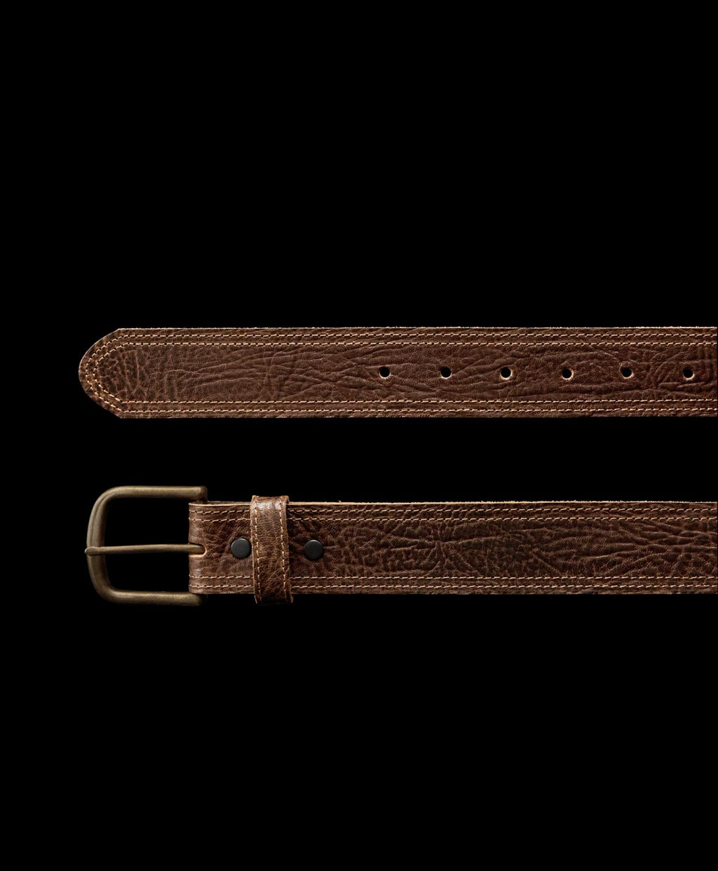 Closeup view of Men's Chore Belt - Oak