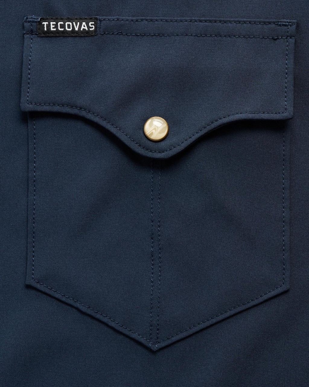 Closeup detail view of Men's Performance Western Pearl Snap - Navy