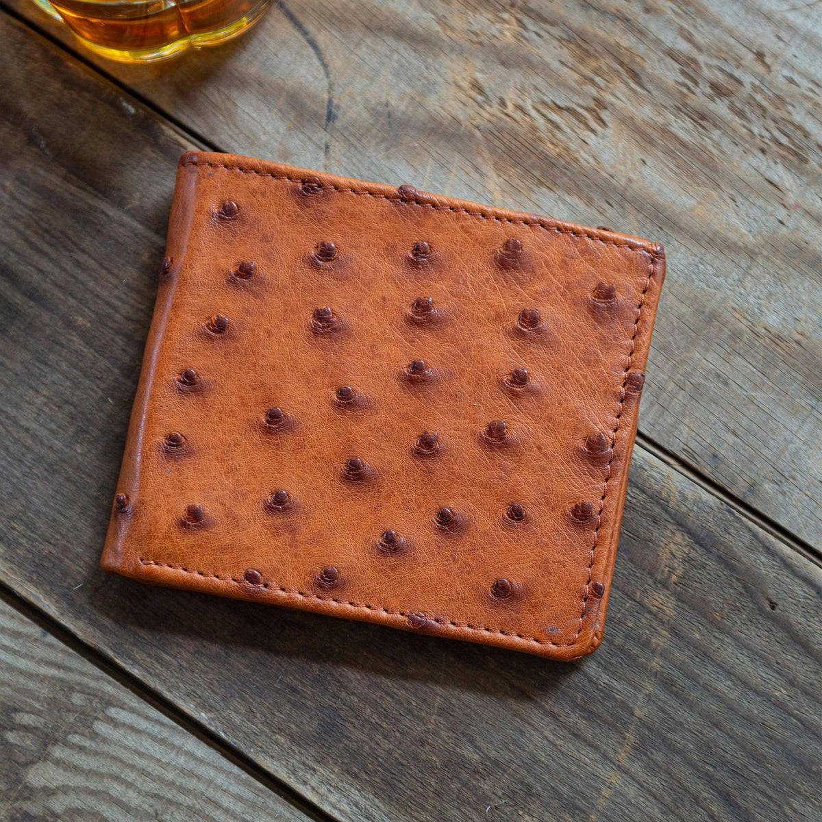 Ostrich Billfold - Pecan