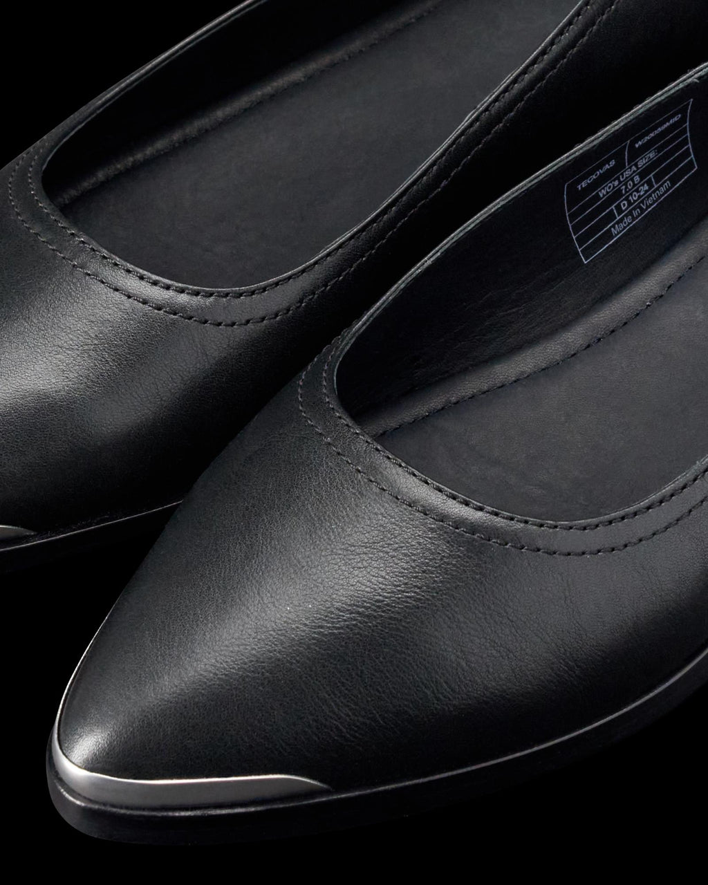 Closeup view of The Misty - Midnight Cowhide