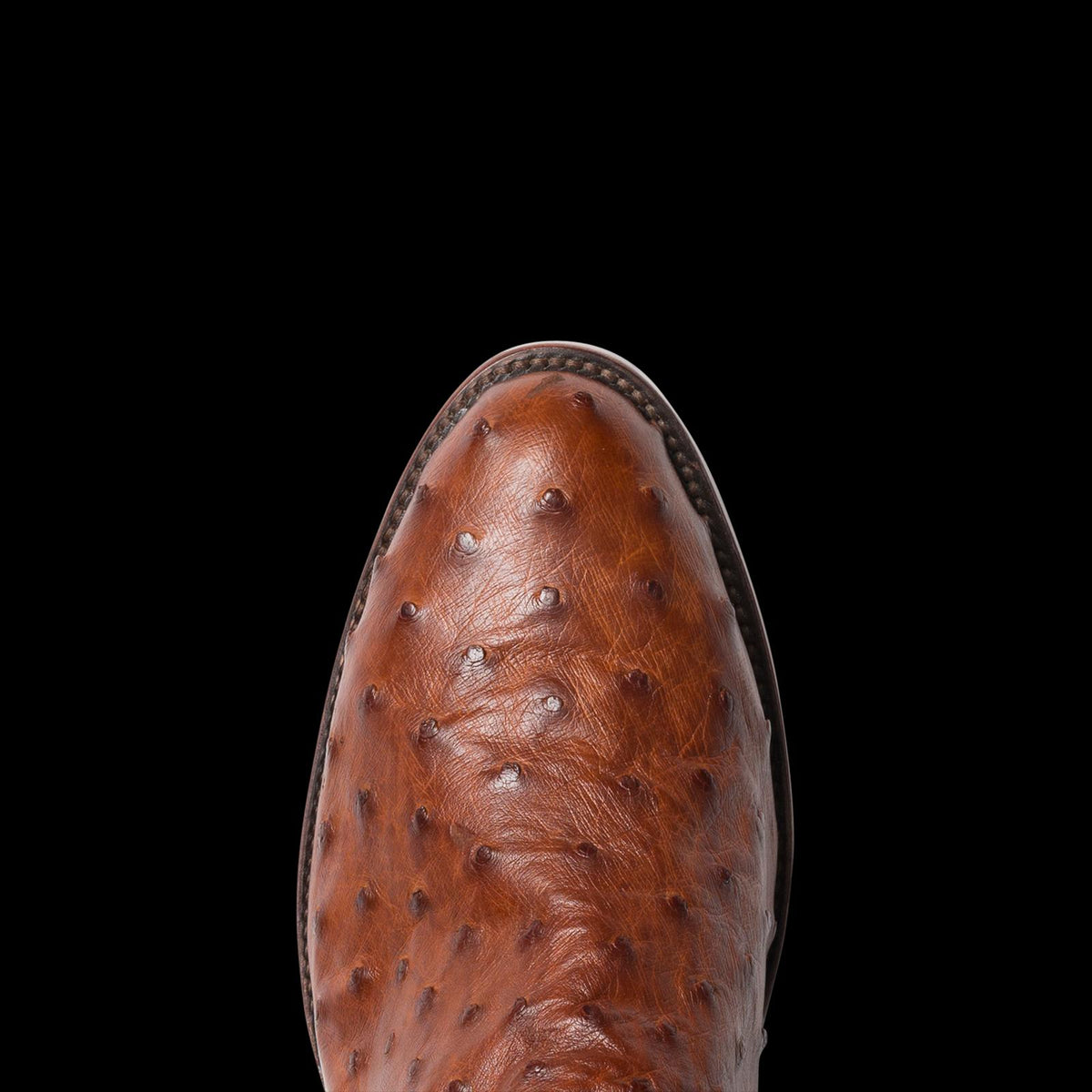 Toe view of The Earl - Pecan on plain background