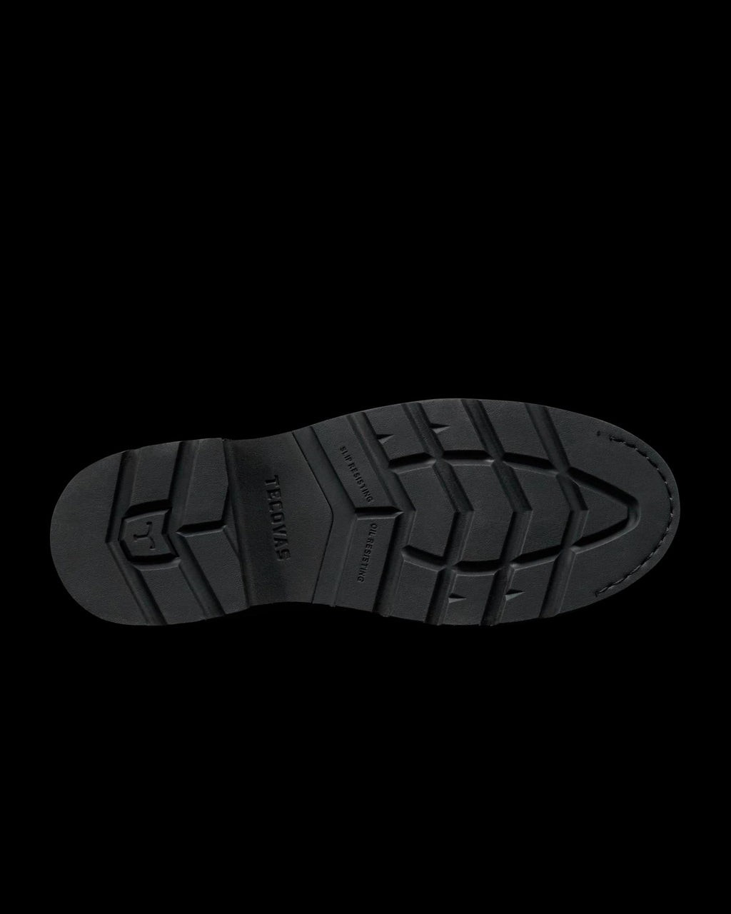 Toe view of LongHaul Waterproof Lace Up Composite Toe Work Boot - Midnight on plain background