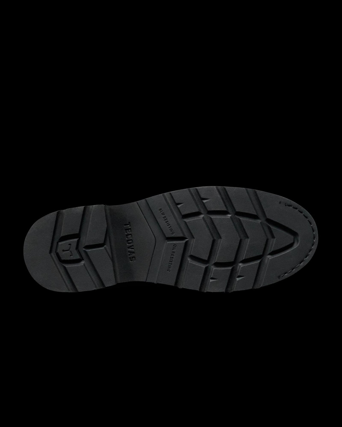 Toe view of LongHaul Waterproof Lace Up Composite Toe Work Boot - Midnight on plain background
