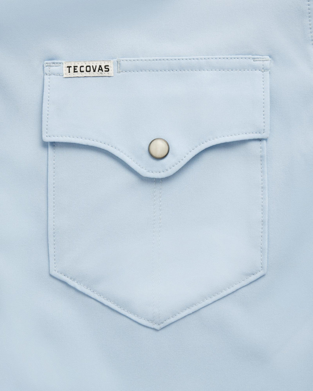 Closeup detail view of Men's Performance Western Pearl Snap LS - Sky