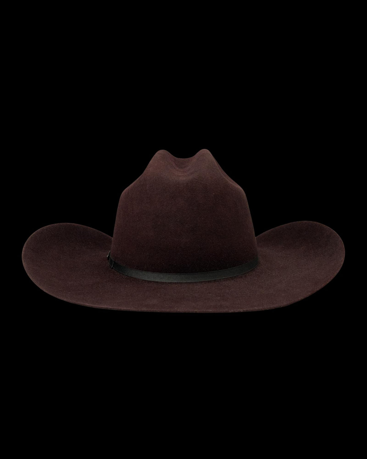 View of Cattleman Fur Cowboy Hat - Black Cherry