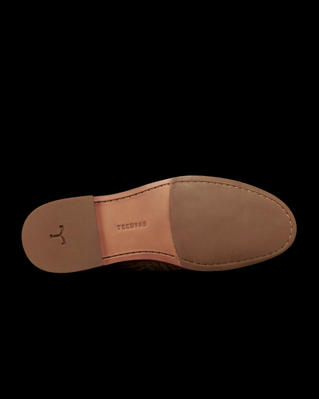 Sole view of The Mateo - Caramel on plain background