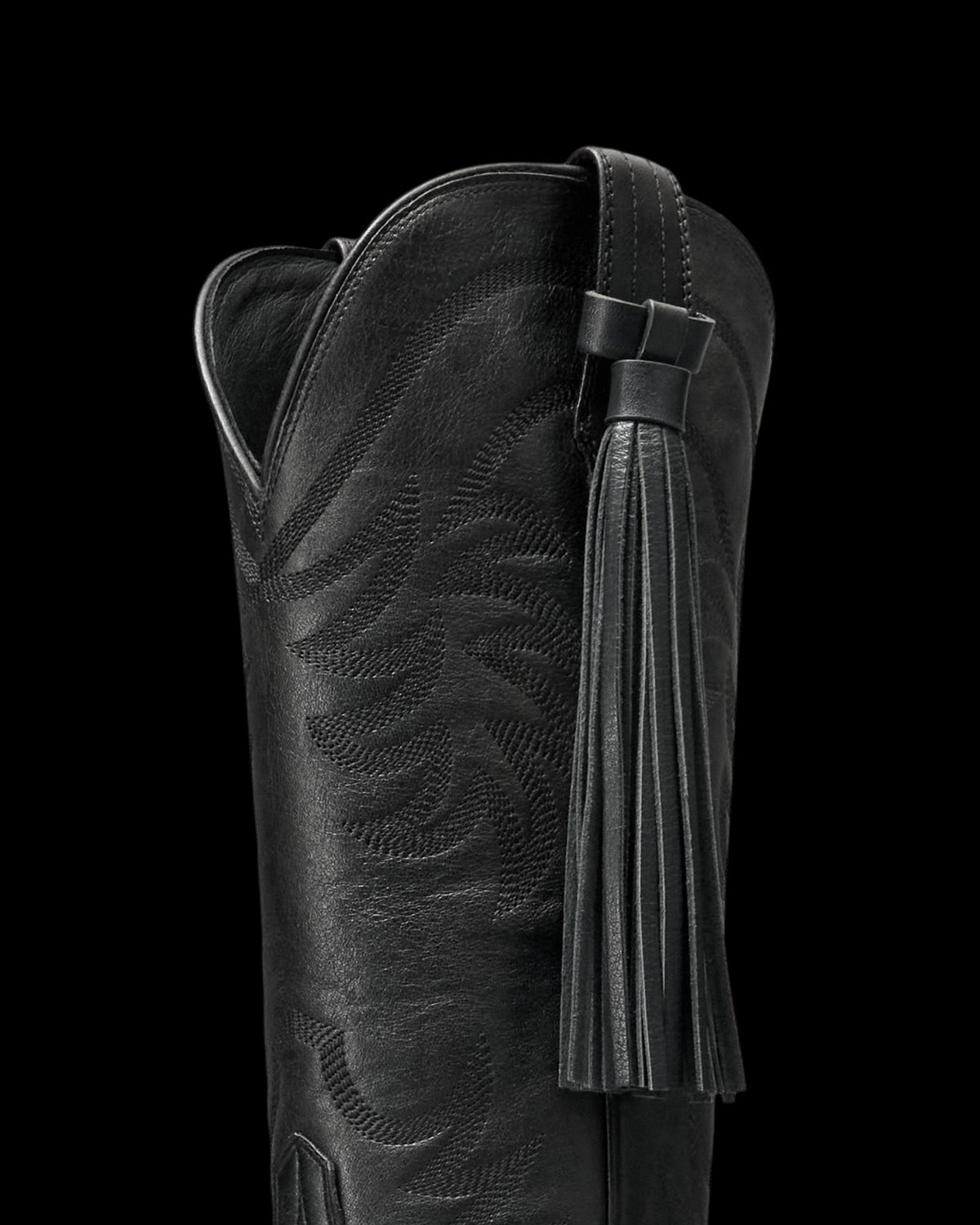 Closeup view of Tassel Boot Charm - Midnight