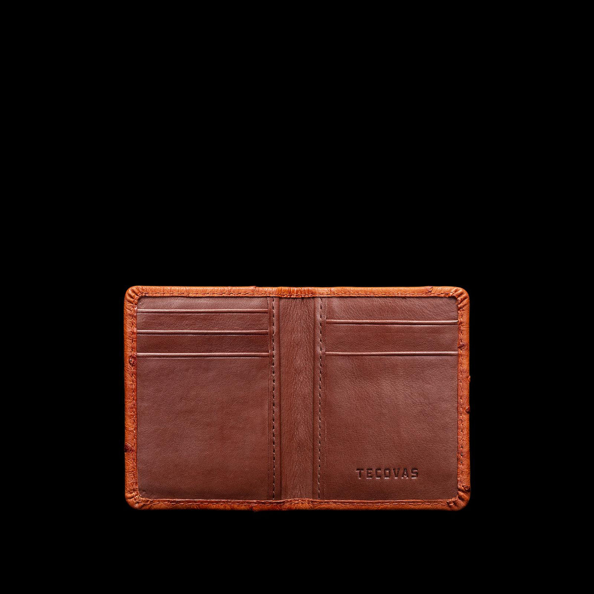 Front view of Bifold Card Case - Pecan on plain background