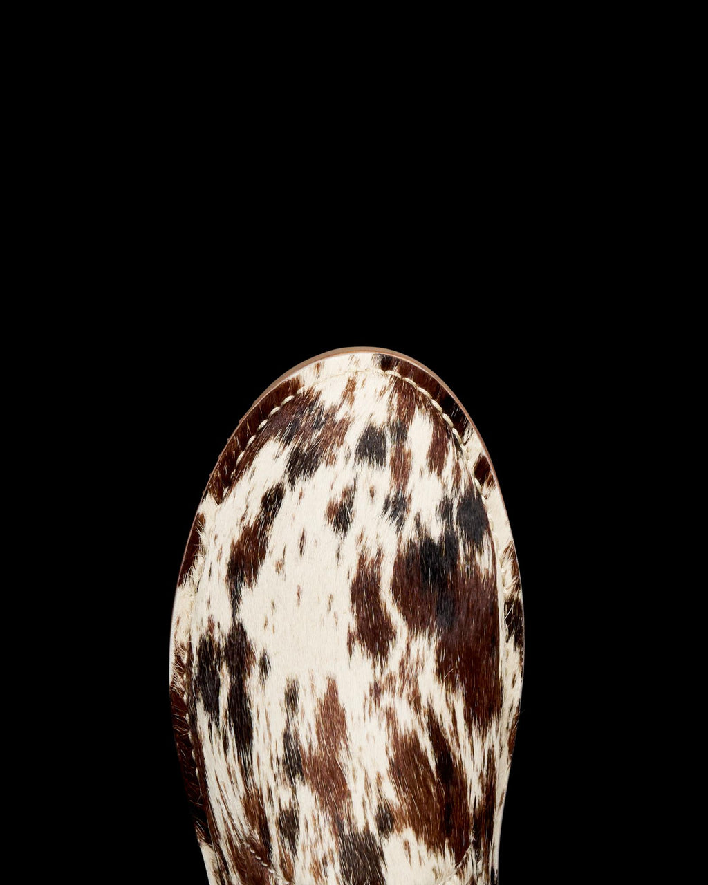 Toe view of The Oliver - Hair on Hide on plain background