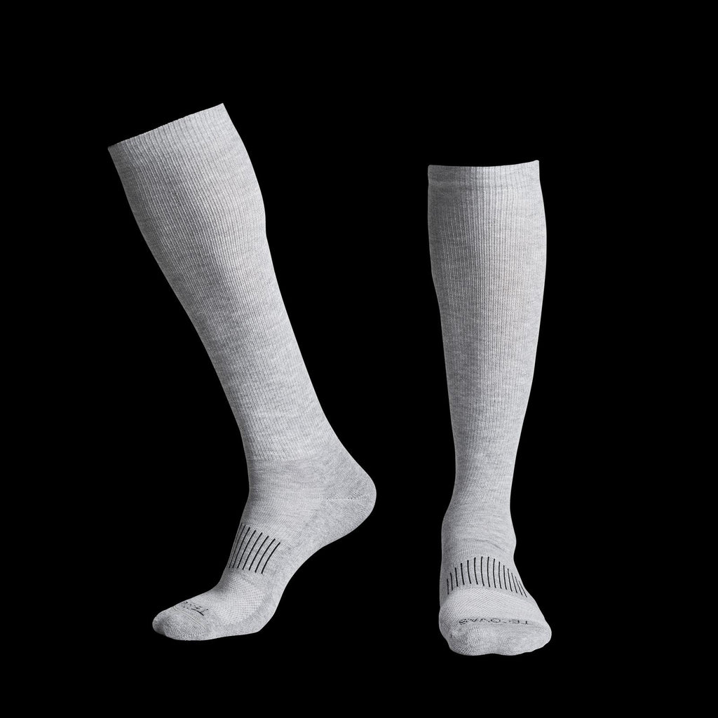 Pair view of Boot Socks - Gray on plain background