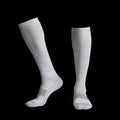 Pair view of Boot Socks - Gray on plain background