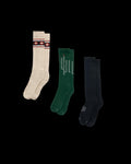 Front view of Over-The-Calf Socks (3-Pack) - Cactus/Mosaic Multi on plain background