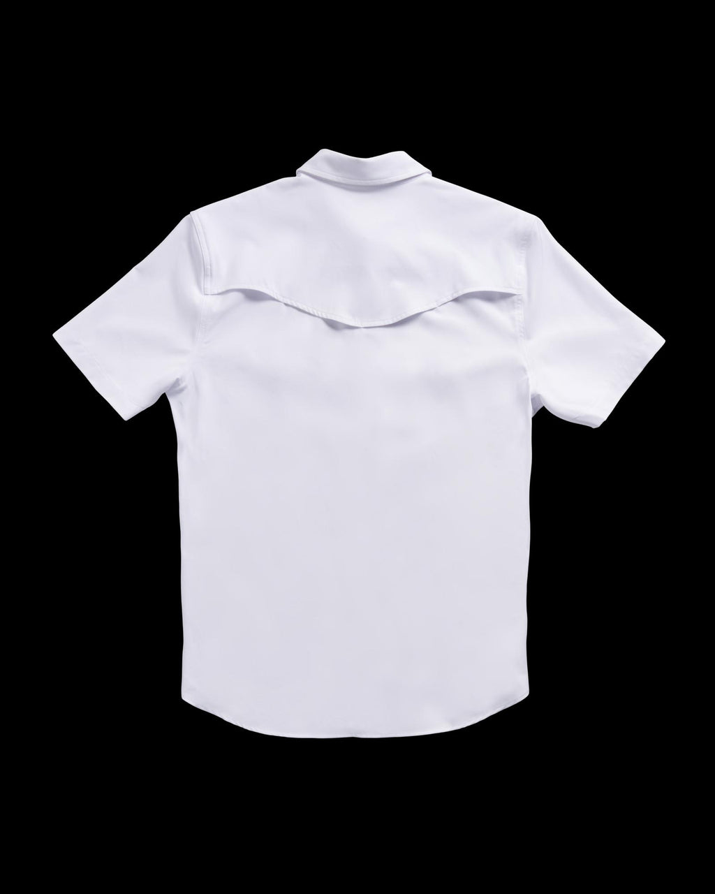 Closeup detail view of Men's Performance Western Pearl Snap SS - White