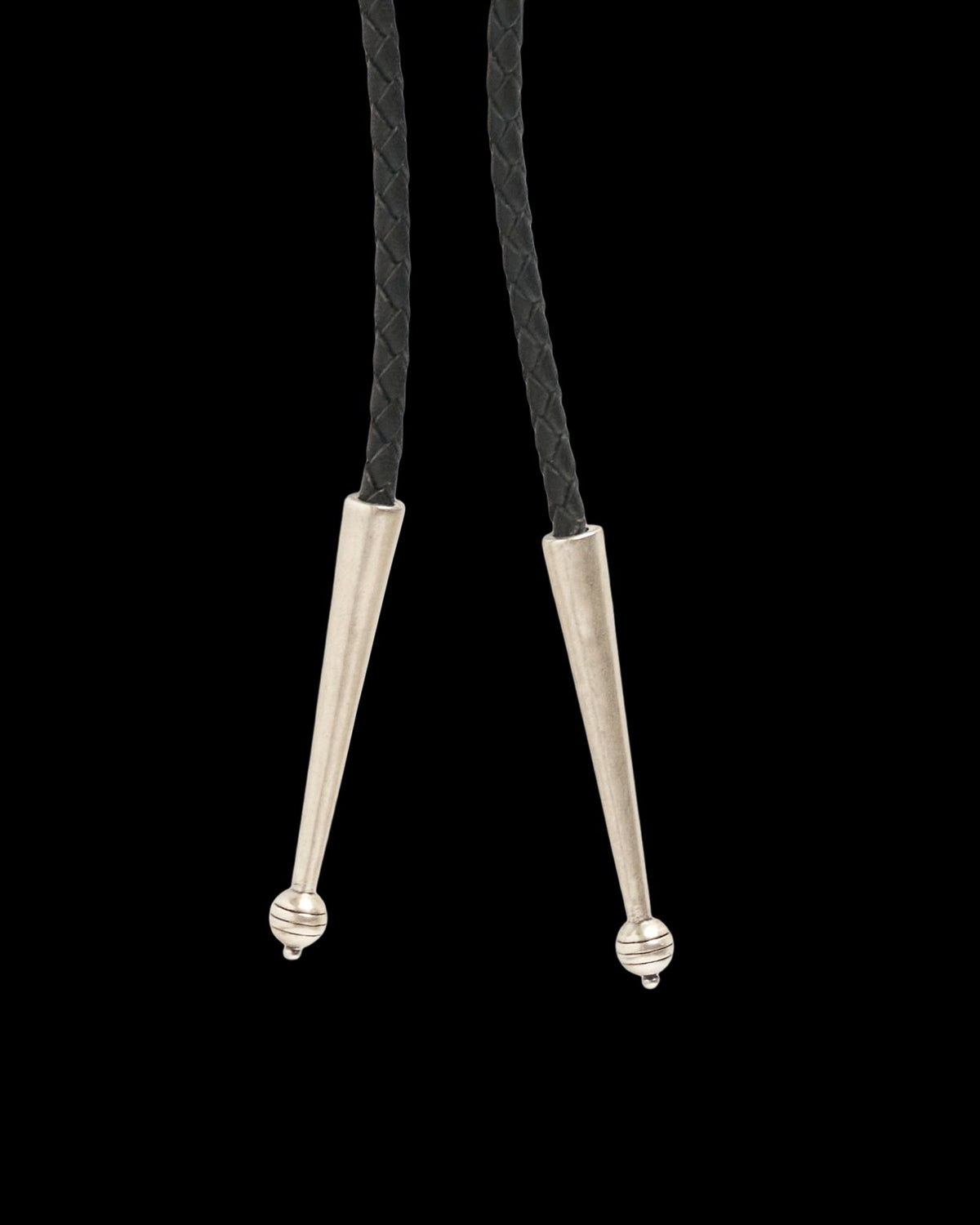 Closeup view of Iron Lamb Turquoise Sun Bolo - Turquoise/Black