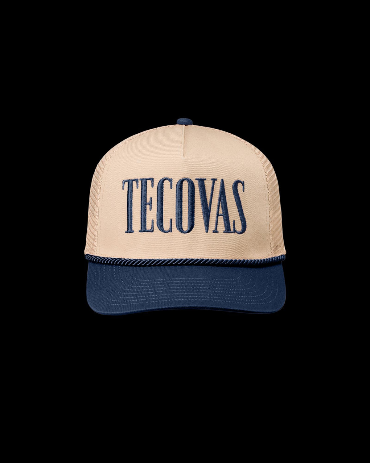 Front view of Tecovas Badge Trucker - Navy on plain background