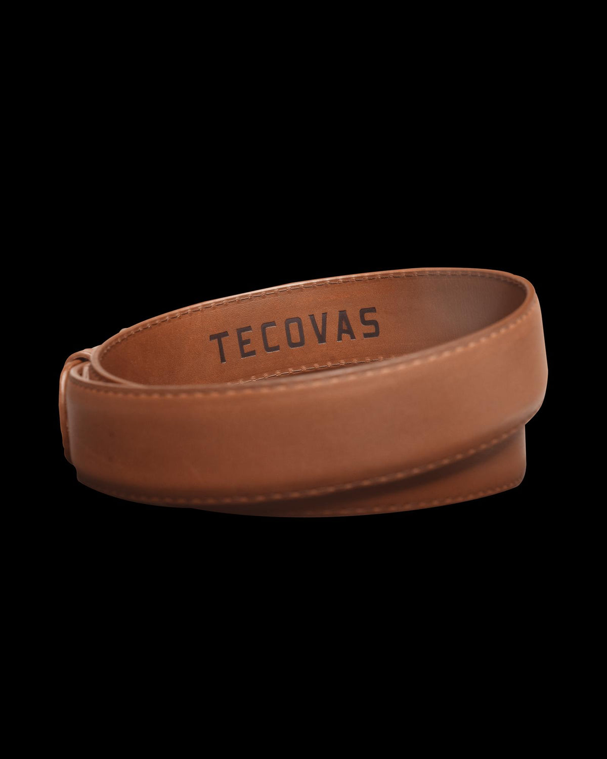 Back view of Men's Goat Belt II - Scotch on plain background