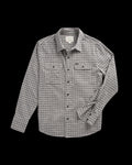 Front view of Men's Essential Flannel - Black/Multi on plain background