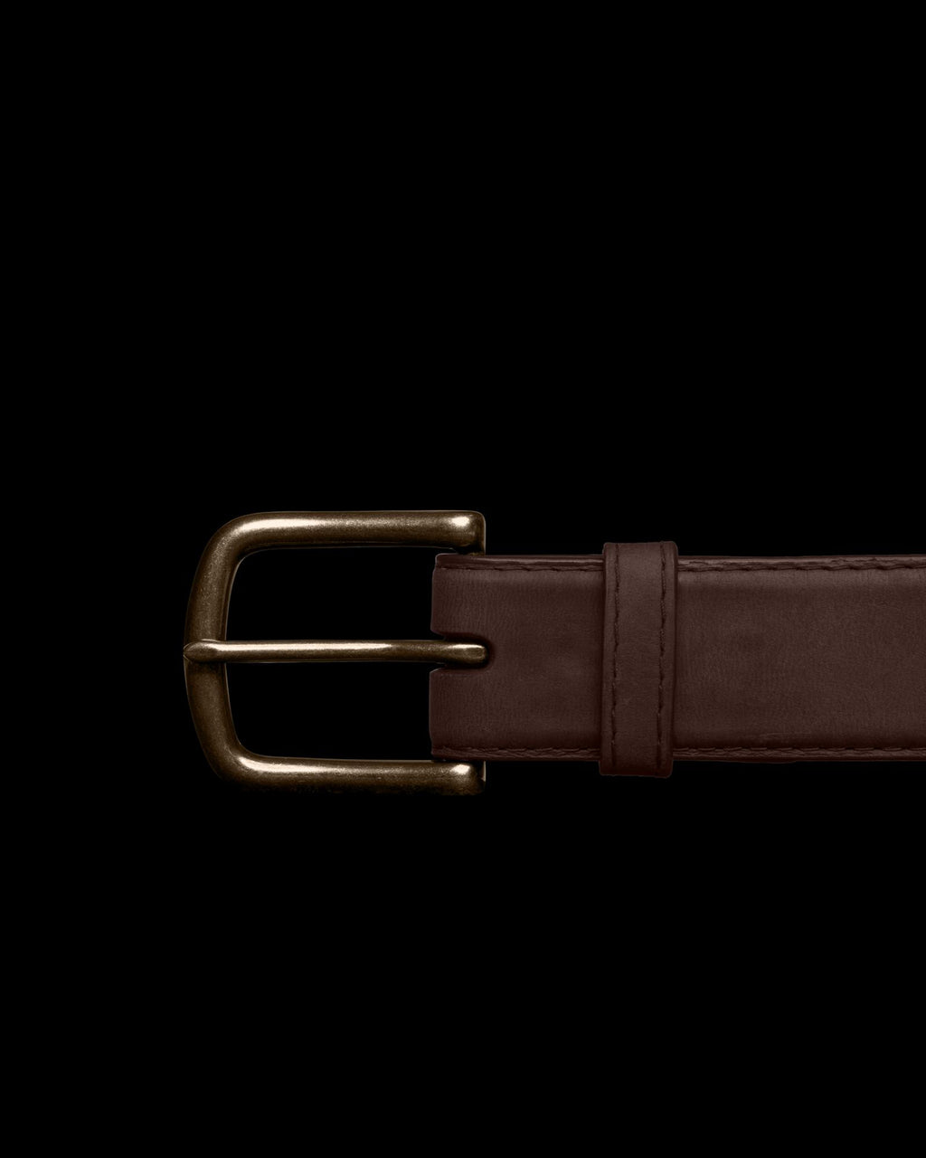 Front view of Men's Goat Belt II - Cafe on plain background