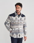 Front view of Men's Southwest Shacket - Multi on model