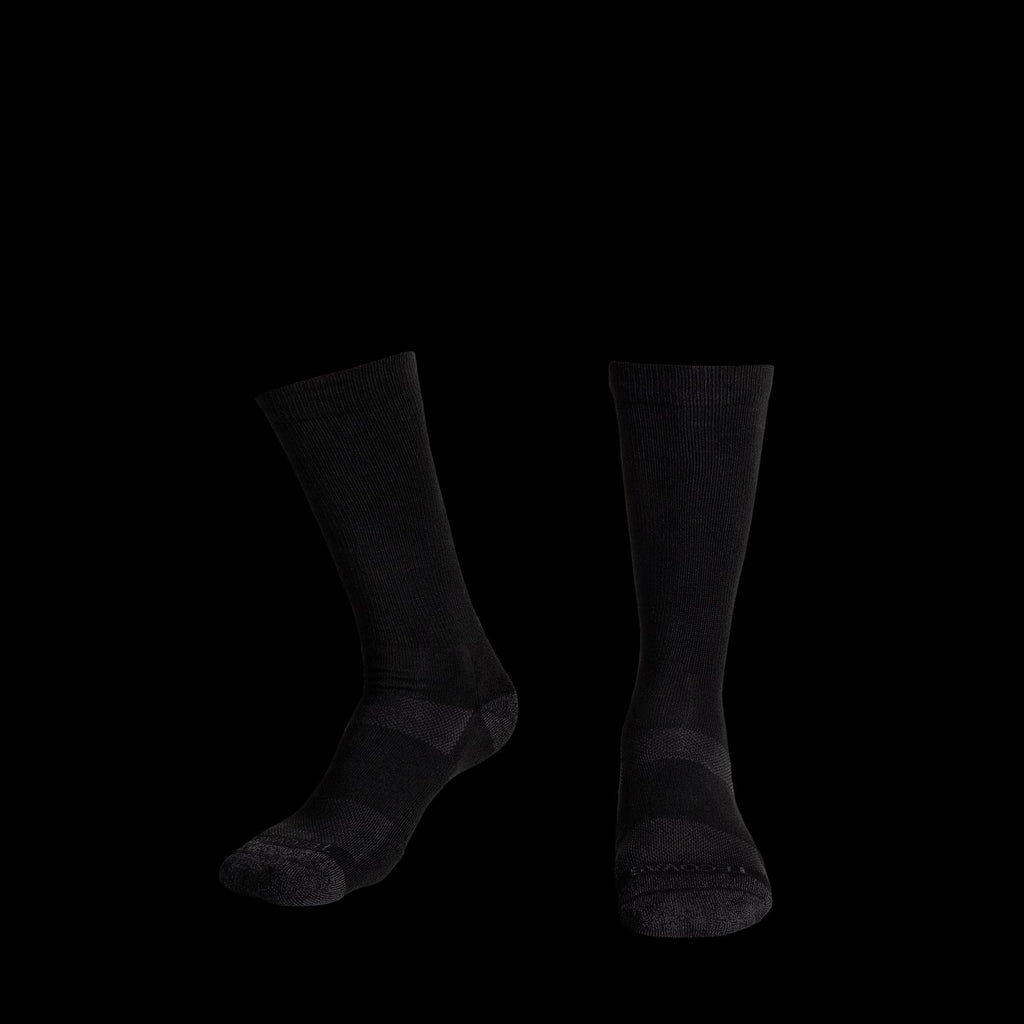 Pair view of Men's Mid-Calf Sock - Midnight on plain background