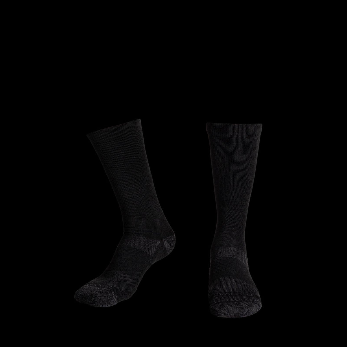 Pair view of Men's Mid-Calf Sock - Midnight on plain background