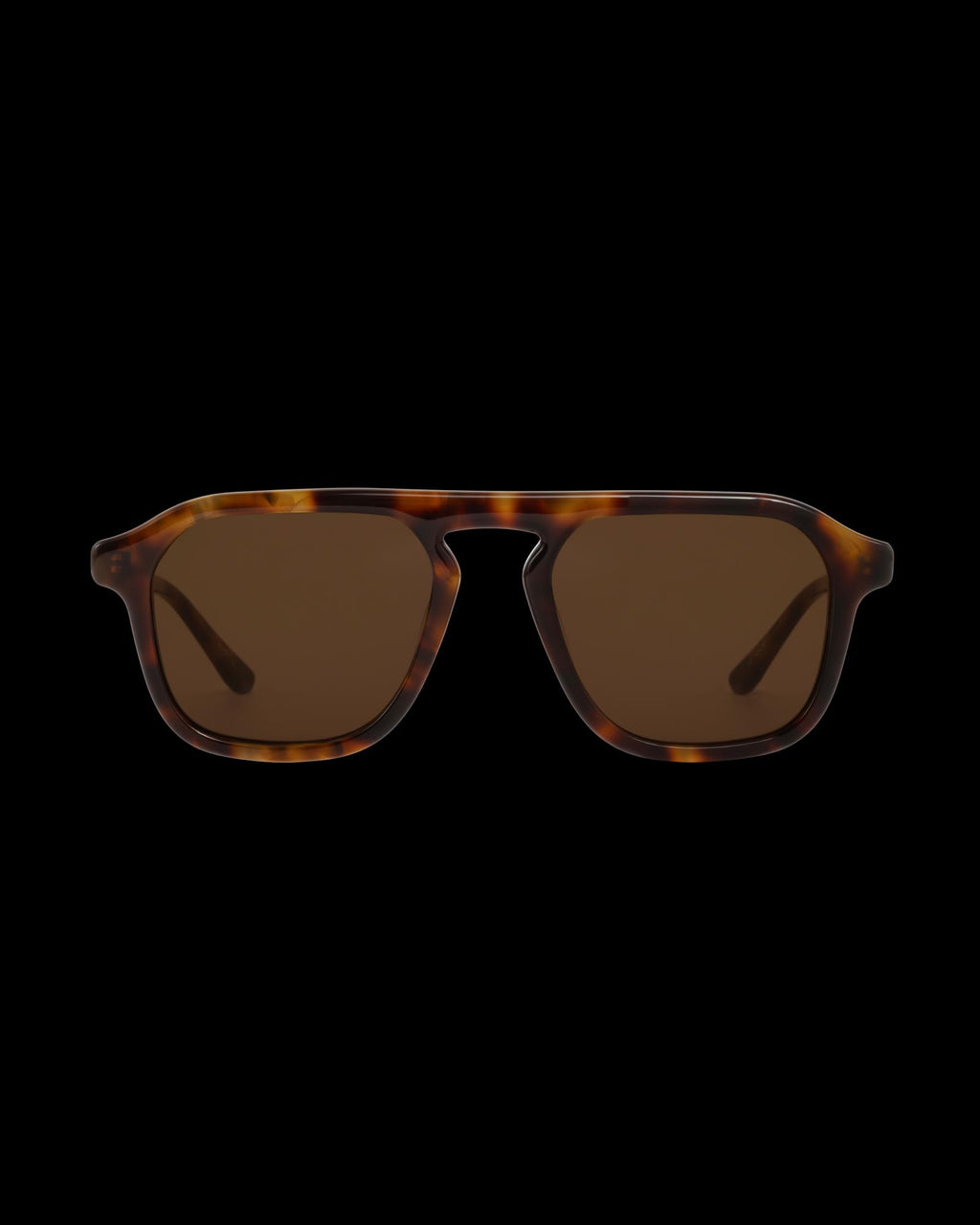 Front view of Tecovas x KREWE Zander - Havana on plain background