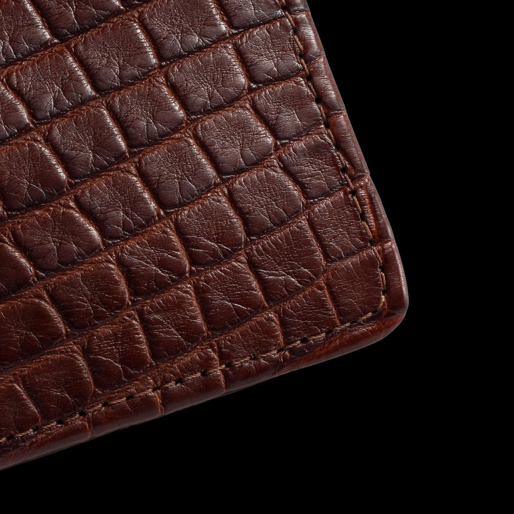 Front view of Bifold Card Case - Walnut on plain background