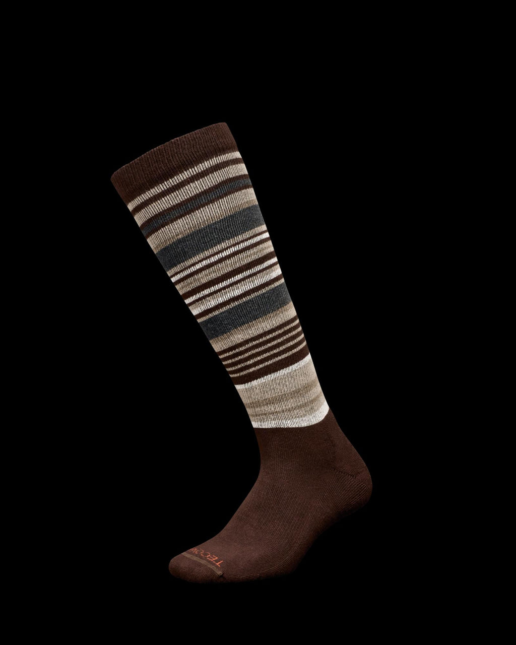 View of Over-The-Calf Socks (3-Pack) - Brown Multi