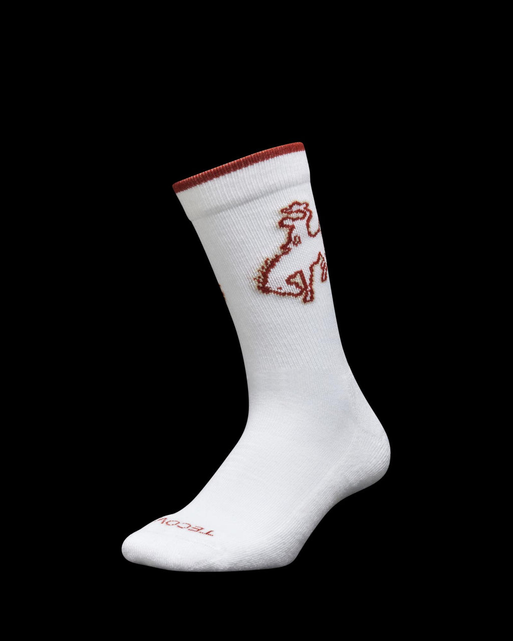 View of Buckin Bronc Crew Socks (2-Pack) - White / Rust