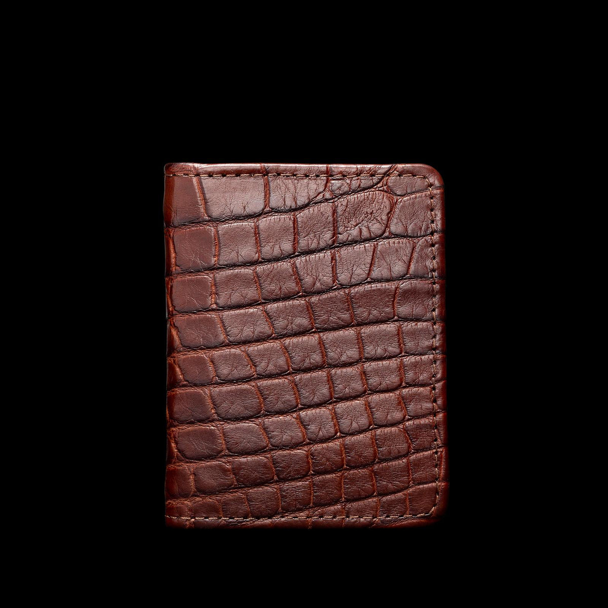 Front view of Bifold Card Case - Walnut on plain background