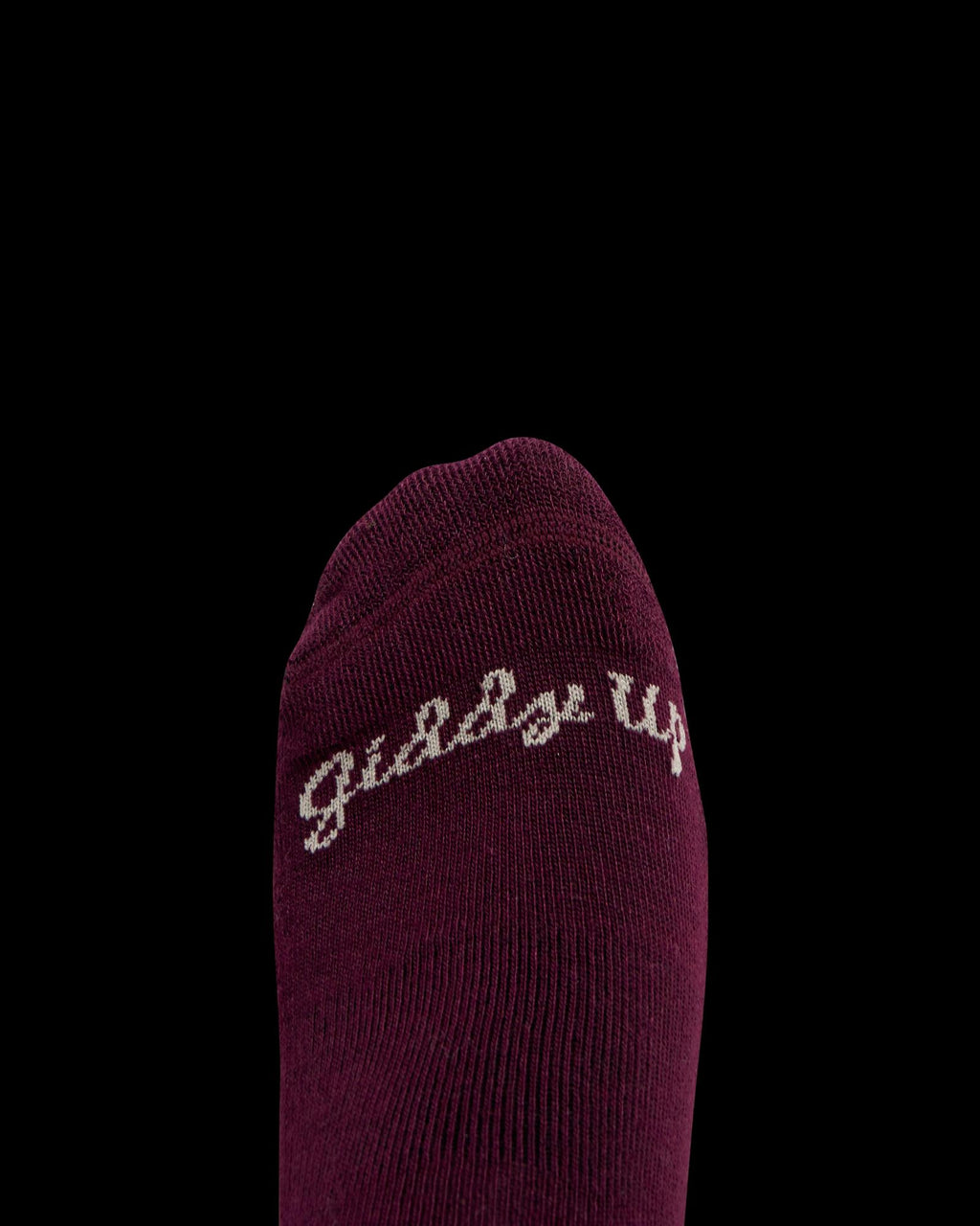 View of Giddy Up Ankle Sock (2-Pack) - Cream / Burgundy
