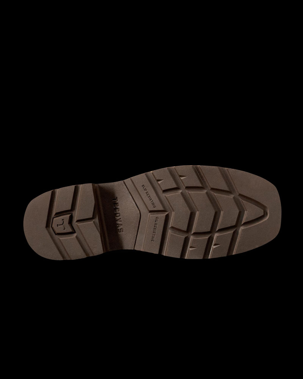 Toe view of LongHaul Waterproof Square Soft Toe Work Boot with Temp Control - Dark Chocolate/Clay Cowhide on plain background