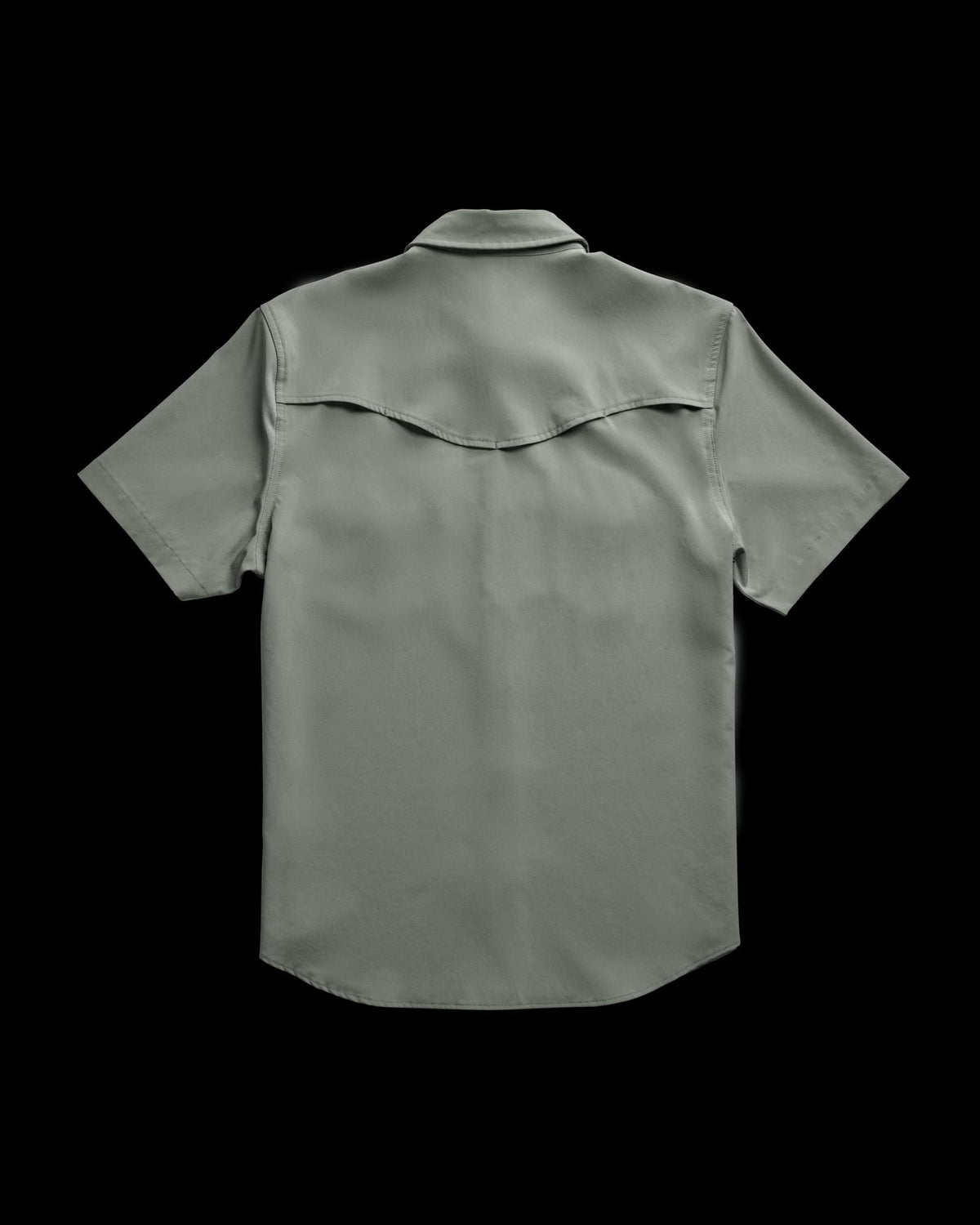 Closeup detail view of Men's Performance Western Pearl Snap SS - Cactus
