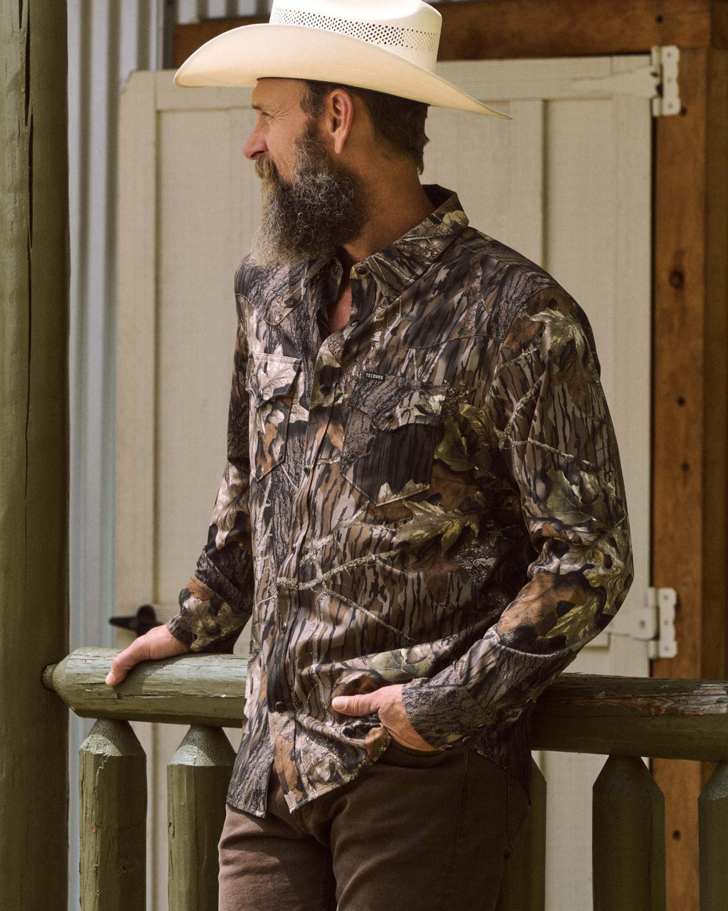 View of Men's Tecovas x Mossy Oak Performance Western - Original Break-Up