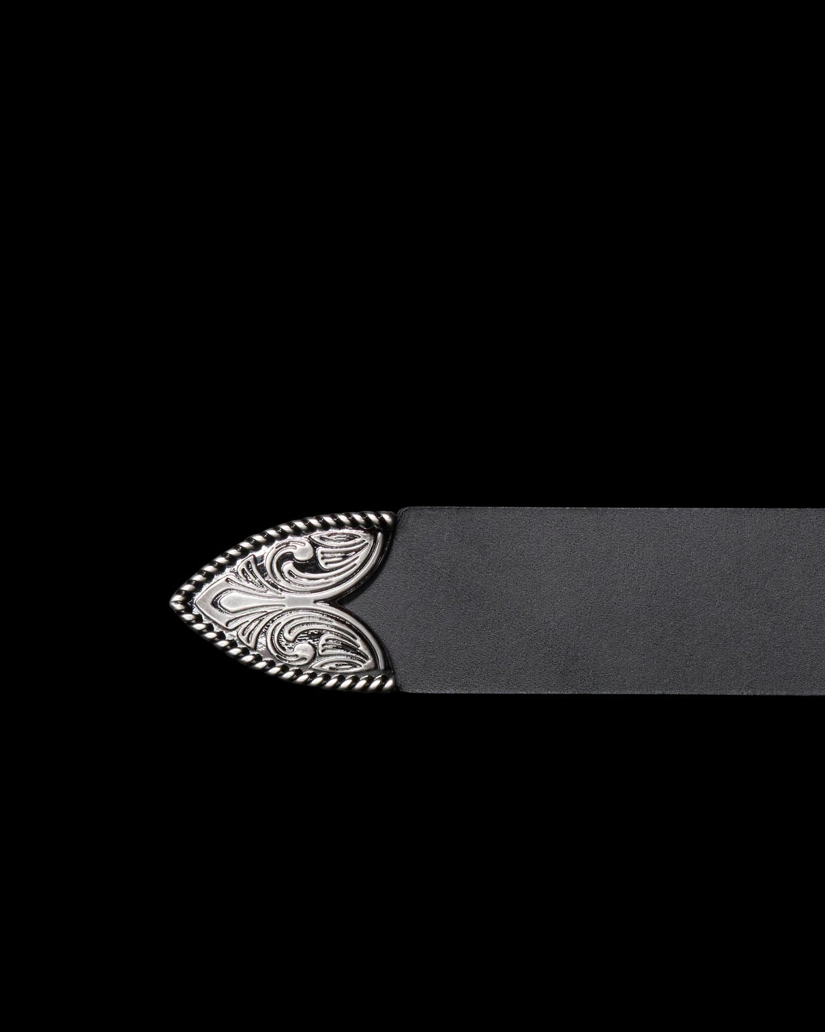 Closeup view of Women's Western 3 Piece Belt - Black